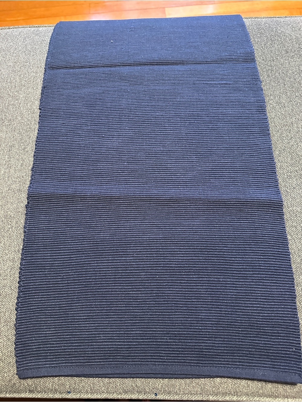 Navy Ribbed Knit Table Runner - 100% Cotton (69 Inches)